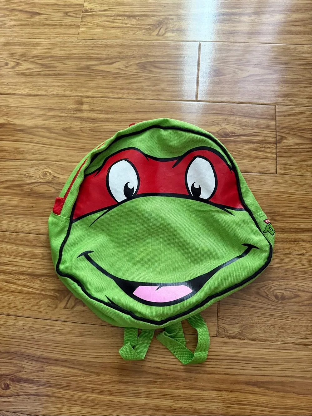 Preloved Green Teenage Mutant Ninja Turtles Backpack with Red Mask Very Clean